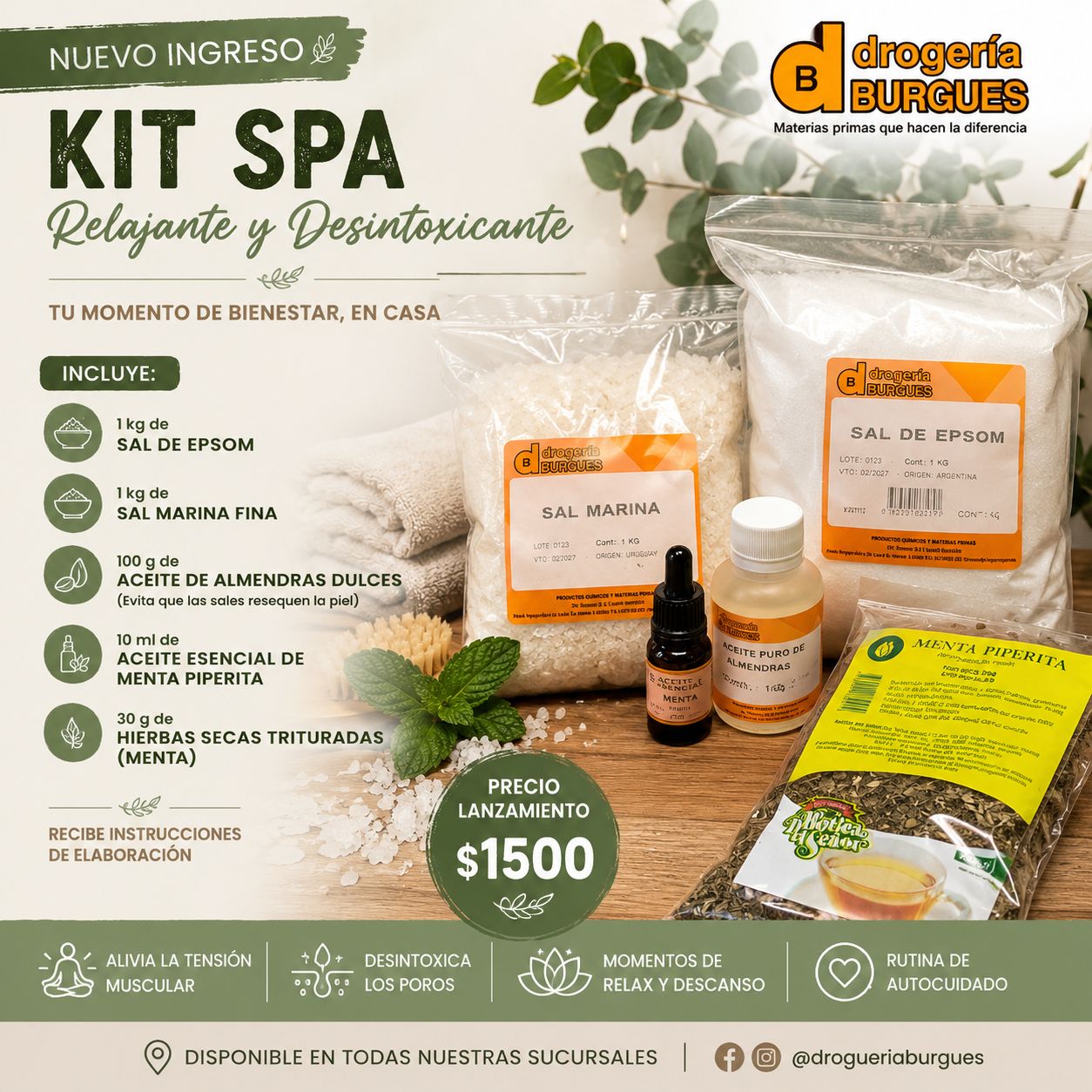 Kit Spa Relajante y Desintoxicante (Baño y Exfoliación)
