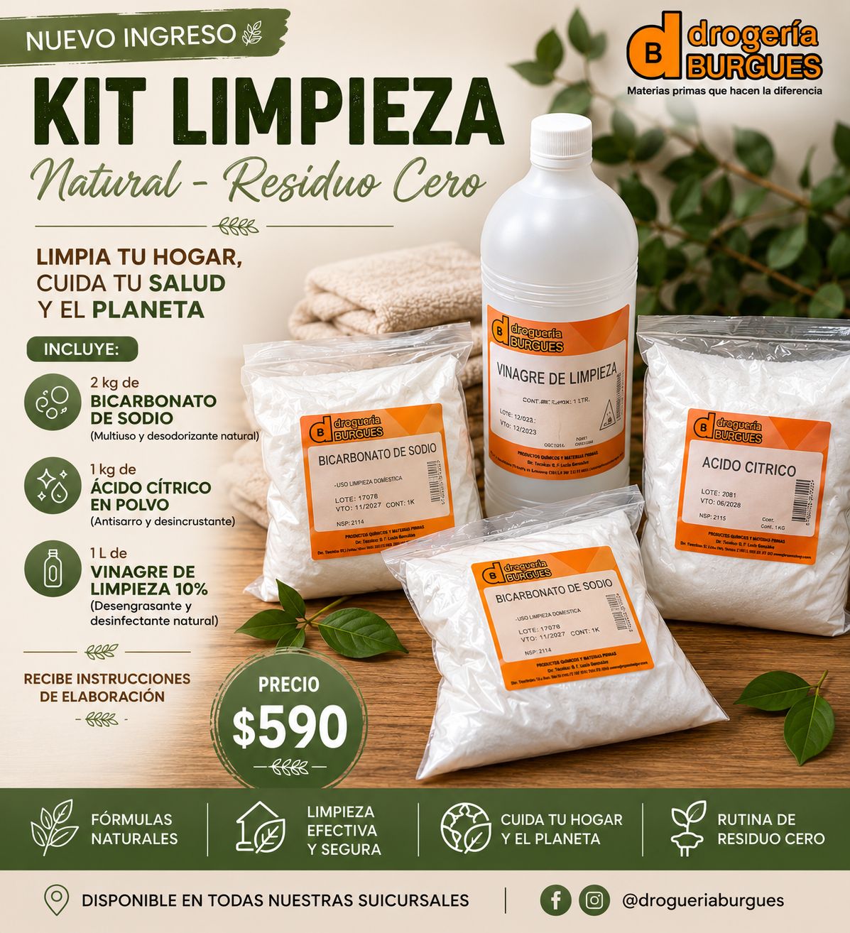 Kit Limpieza Natural (Residuo Cero)
