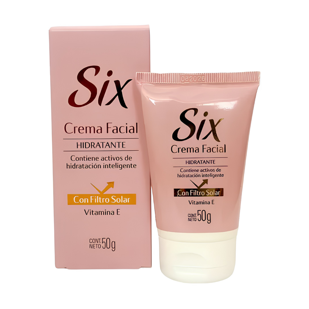 Crema Facial Hidratante con Filtro Solar SIX 50g