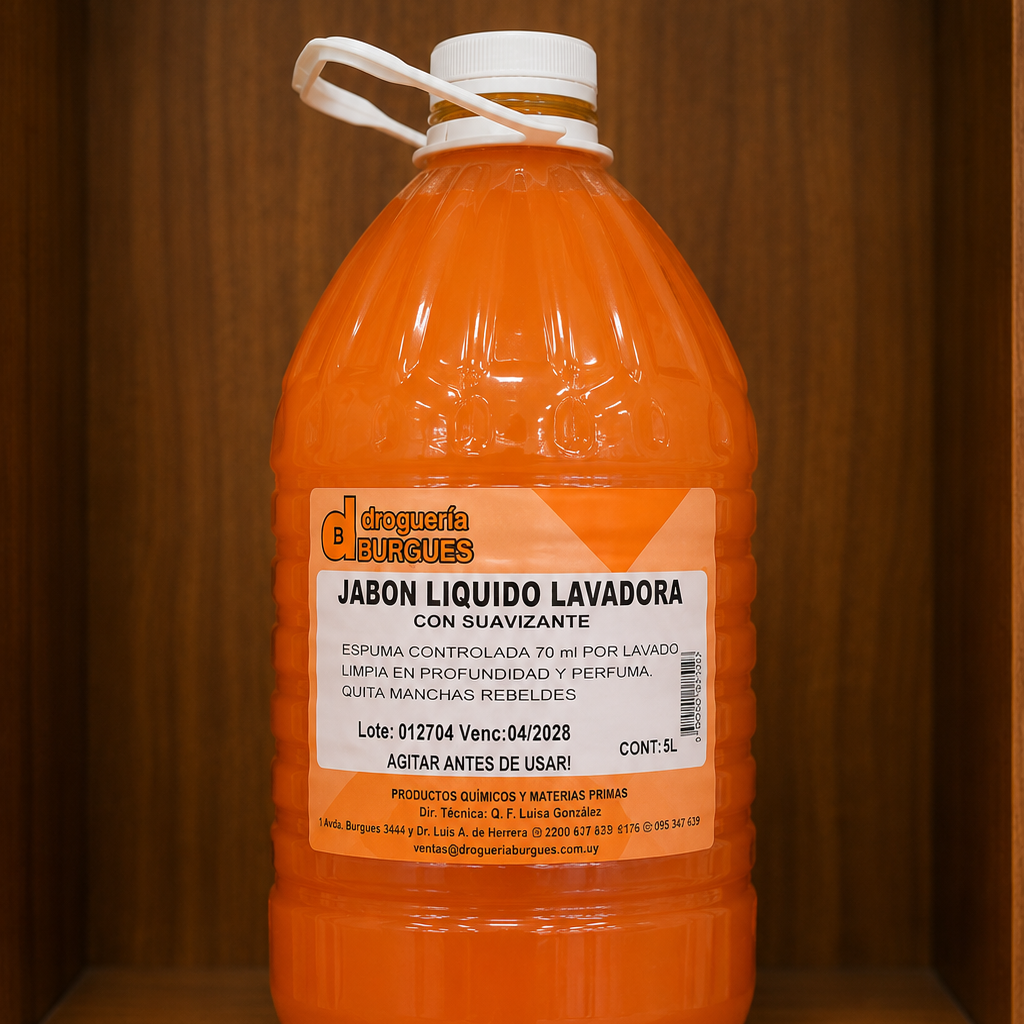 Jabon Líquido de Lavadora Con Suavizante