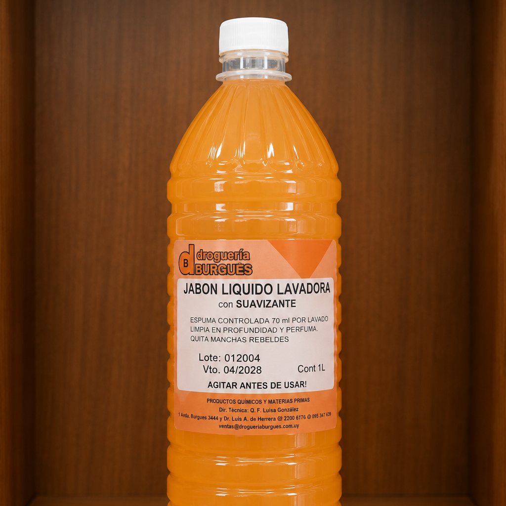 Jabon Líquido de Lavadora Con Suavizante
