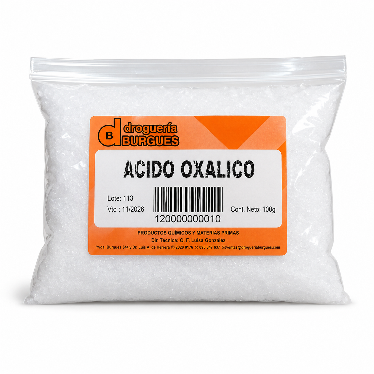 Ácido Oxálico Sal de Limón