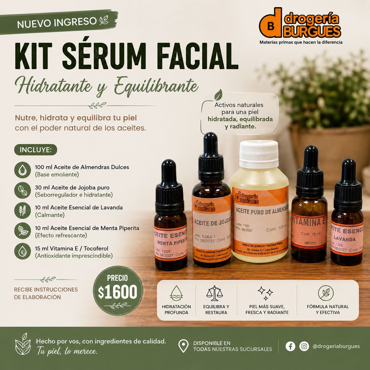 Kit de Sérum Facial Hidratante y Equilibrante